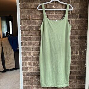 Zara Bodycon Tank Style Dress Sage Green size XL